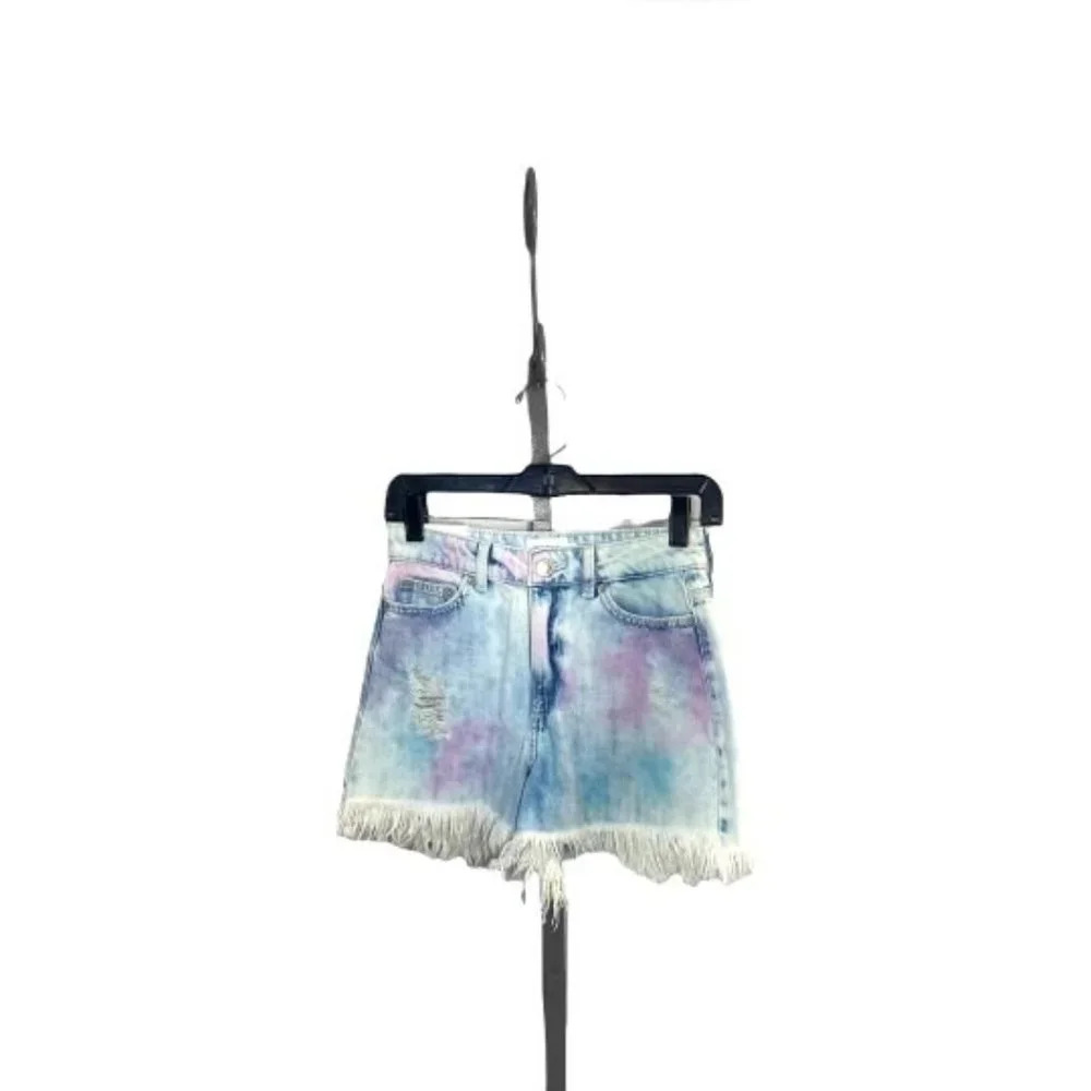 True Craft Lt. Blue Denim with Lavendar Accent Shorts